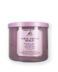 3-knotová vonná svíčka BLACK CHERRY MERLOT 411 g
