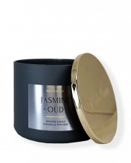3-knotová vonná svíčka JASMINE & OUD 411 g