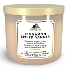 3-knotová vonná svíčka CINNAMON SPICED VANILLA 411 g
