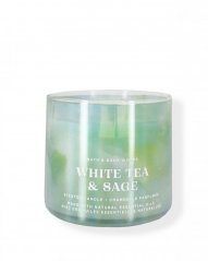 3-knotová vonná svíčka WHITE TEA & SAGE 411 g