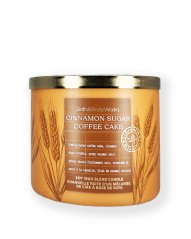 3-knotová vonná svíčka CINNAMON SUGAR COFFEE CAKE 411 g