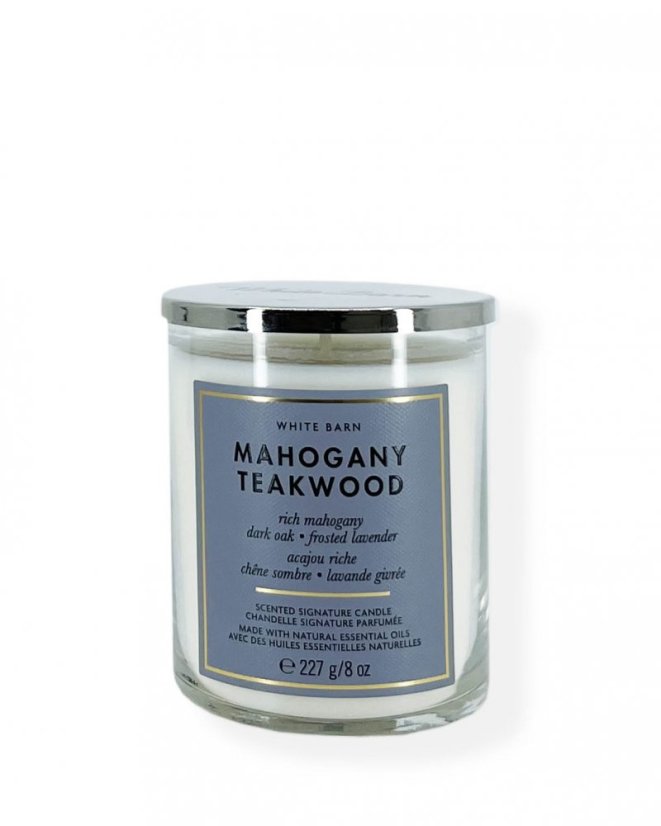 Single Wick Candle MAHOGANY TEAKWOOD 227 g