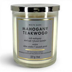 Świeca zapachowa 1-knotowa premium MAHOGANY TEAKWOOD 227 g