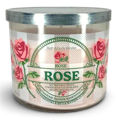 3-knotová vonná svíčka ROSE 411 g