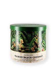 3-knôtová vonná sviečka WAIKIKI BEACH COCONUT 411 g