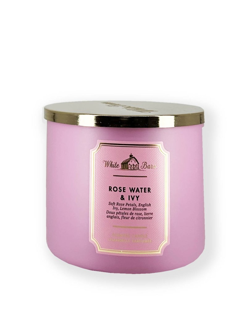 アロマグッズ Bath & Body Works Rose Water Ivy Candle White Barn
