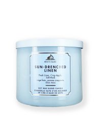 3-knôtová vonná sviečka SUN-DRENCHED LINEN 411 g