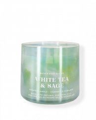 3-knotová vonná svíčka WHITE TEA & SAGE 411 g