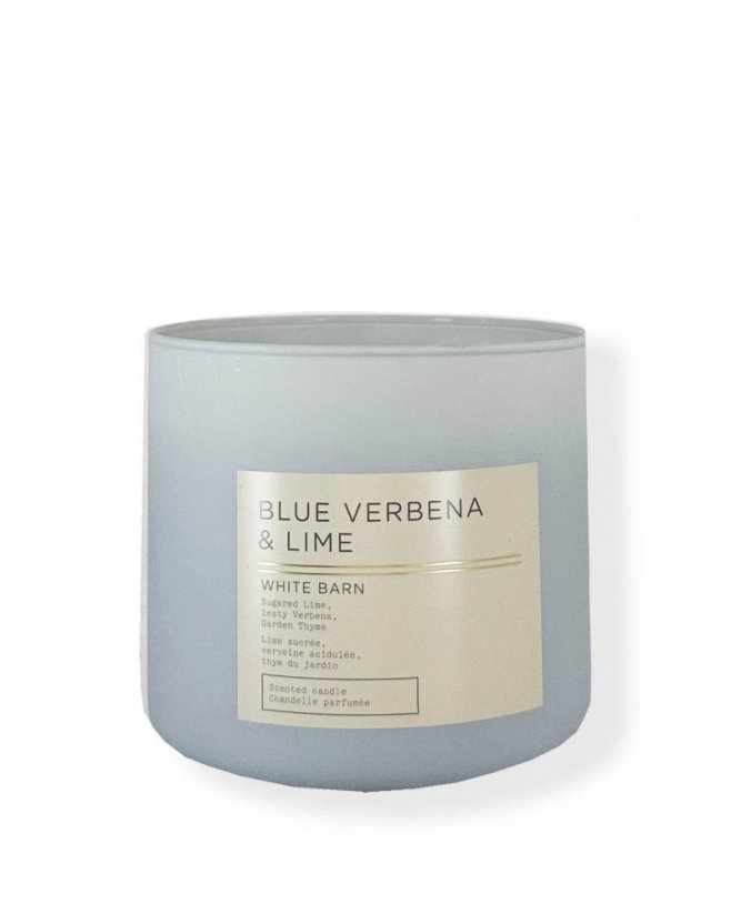 3-knôtová vonná sviečka BLUE VERBENA & LIME 411 g