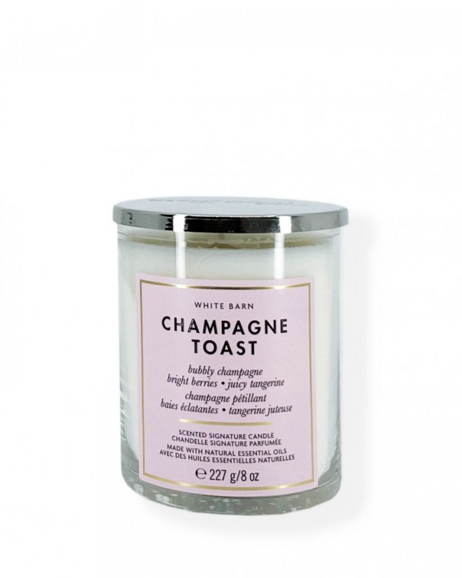 Bath & Body Works Champagne Toast 3 Wick Fruit Scented Candle - Beige