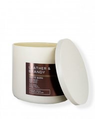 3-wick Candle LEATHER & BRANDY 411 g