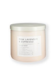 3-knotová vonná svíčka PINK LAVENDER & ESPRESSO 411 g