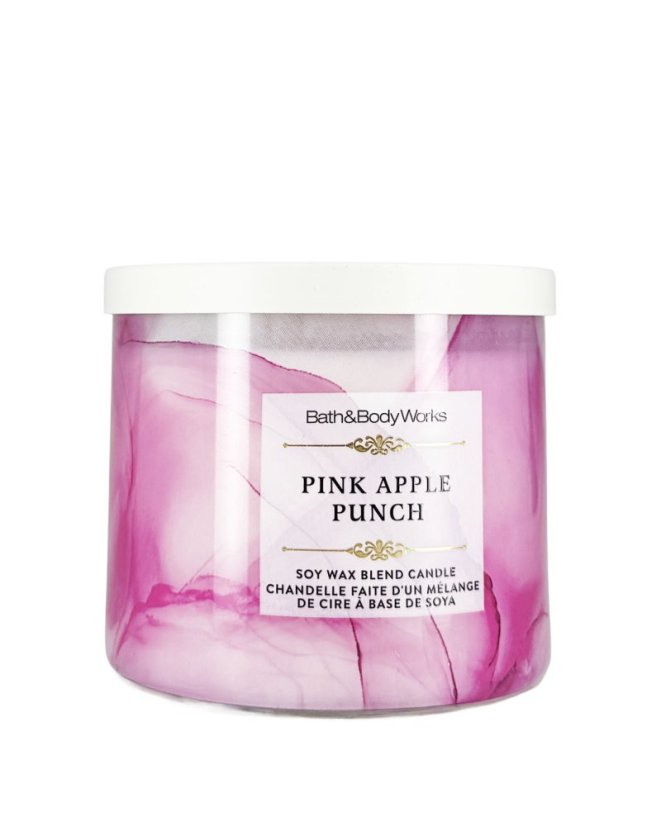 3-knôtová vonná sviečka PINK APPLE PUNCH 411 g