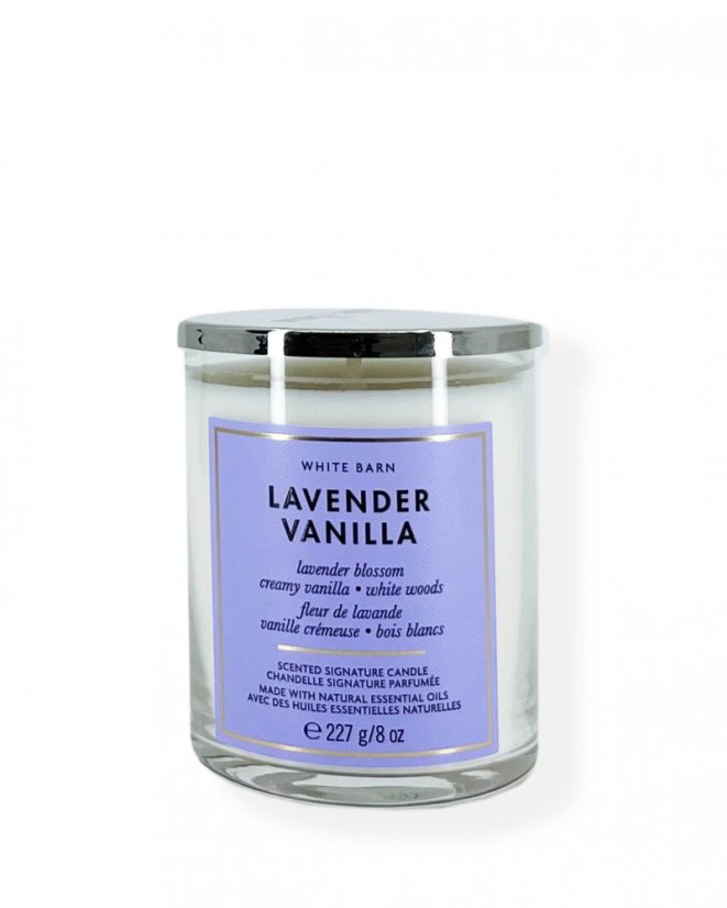 1-knotová vonná svíčka LAVENDER VANILLA 227 g