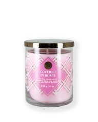Single Wick Candle COVERED IN ROSES 227 g