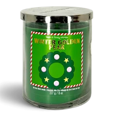 Świeca zapachowa 1-knotowa premium WINTER GOLDEN PEAR 227 g