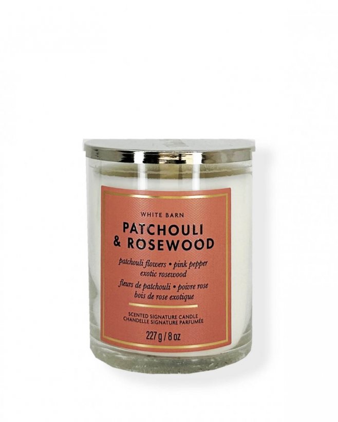 Single Wick Candle PATCHOULI ROSEWOOD 227 g