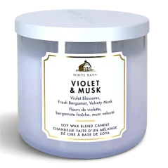 3-knotová vonná svíčka VIOLET & MUSK 411 g