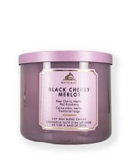 3-knotová vonná svíčka BLACK CHERRY MERLOT 411 g