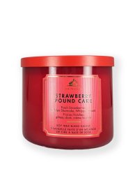 3-knotová vonná svíčka STRAWBERRY POUND CAKE 411 g