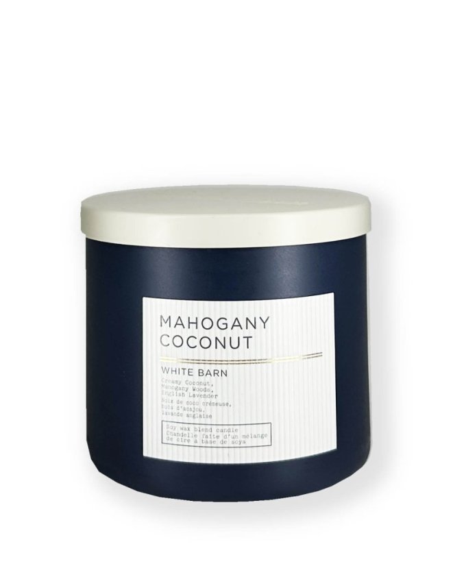 3-knôtová vonná sviečka MAHOGANY COCONUT 411 g