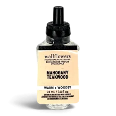 Vůně do zásuvky Wallflowers - náplň MAHOGANY TEAKWOOD 24 ml