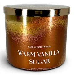 3-knotová vonná svíčka WARM VANILLA SUGAR 411 g