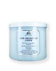 3-knotová vonná svíčka SUN-DRENCHED LINEN 411 g