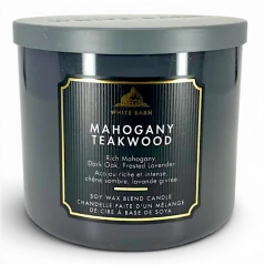 3-knotová vonná svíčka MAHOGANY TEAKWOOD 411 g